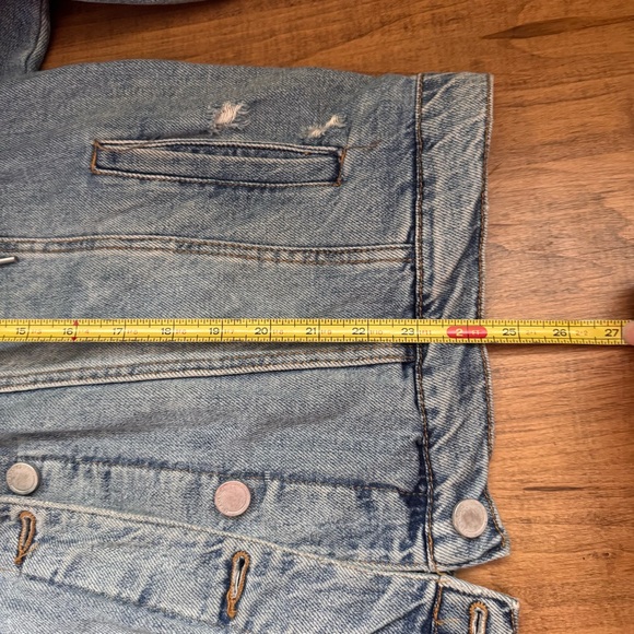 BLANKNYC Hooded Denim Jacket Layered Jean Jacket Size L - Picture 9 of 9